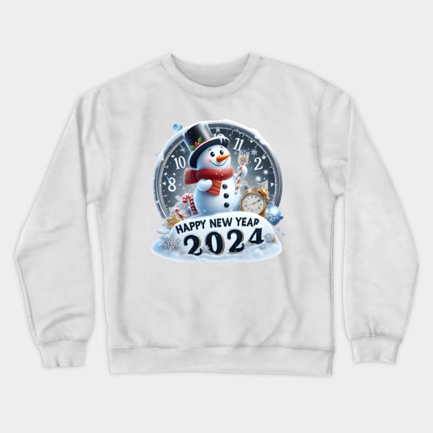 Frosty's Holiday Magic: Celebrate Christmas and Ring in the New Year with Whimsical Designs! Crewneck Sweatshirt by insaneLEDP